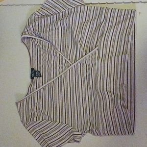 cropped brown striped rue 21 top